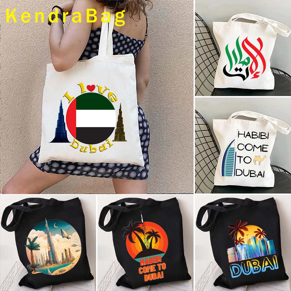 Women Bags Uae - Arahabes Emirlikleri Amblemi Dubai Baskısı BAE