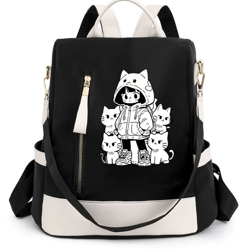 Women'S Work Bags Designer - Kadın seyahat sırt çantası fermuarlı kapatmalı