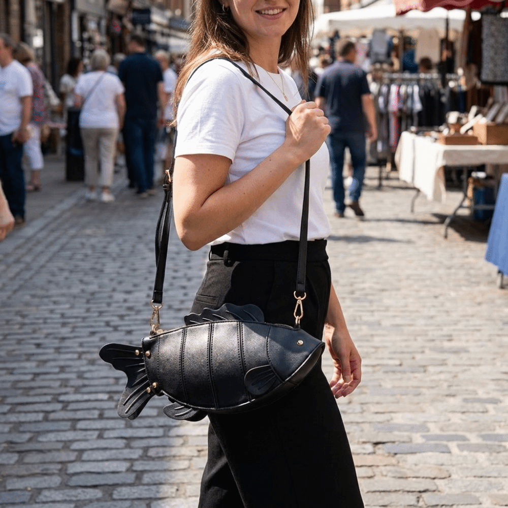 Hobo Bag Slouchy - Yaratıcı Simülasyon Balık Şekilli Çapraz Askılı