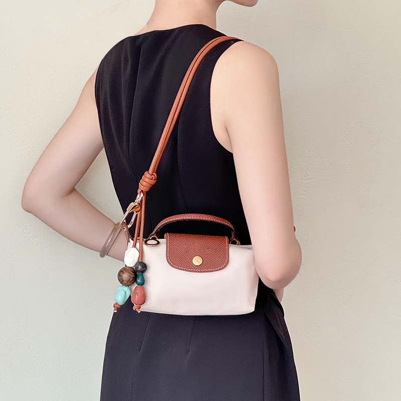 Women'S Bags Longchamp - Boncuklu Omuz Askısı Longchamp Mini Kadın