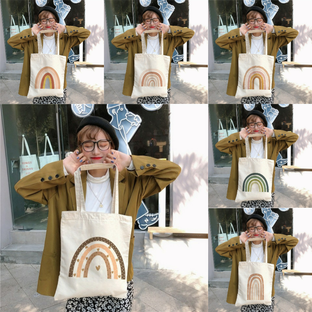 Women'S Work Bags Designer - Renkli Gökkuşağı Tasarım Tote Çanta Dayanıklı