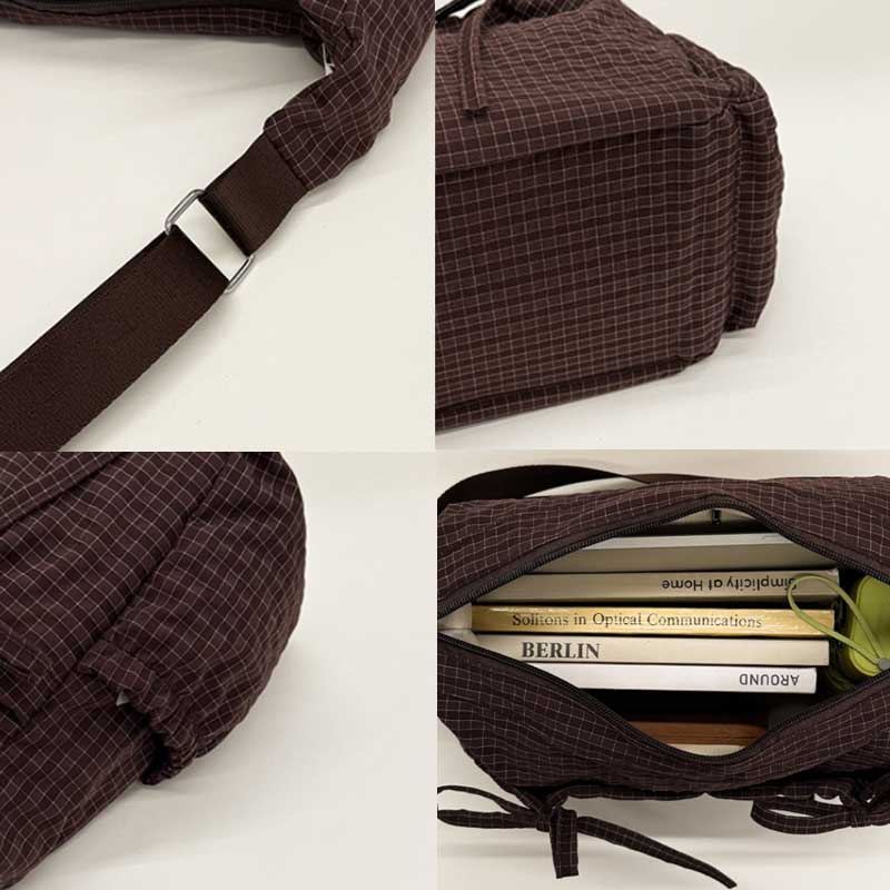 Women'S Work Bags Designer - 2026 İlkbahar Kore Tarzı Retro Kareli