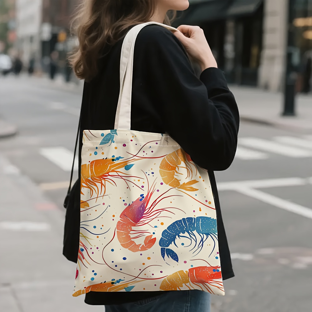 Renkli Karides Desenli Tote Ça - Women'S Bags Very incelemesi ve fiyatı