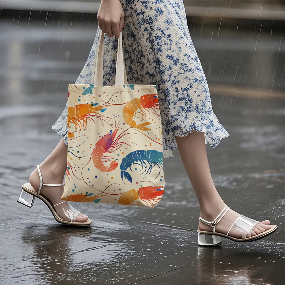 Renkli Karides Desenli Tote Ça - Women'S Bags Very incelemesi ve fiyatı