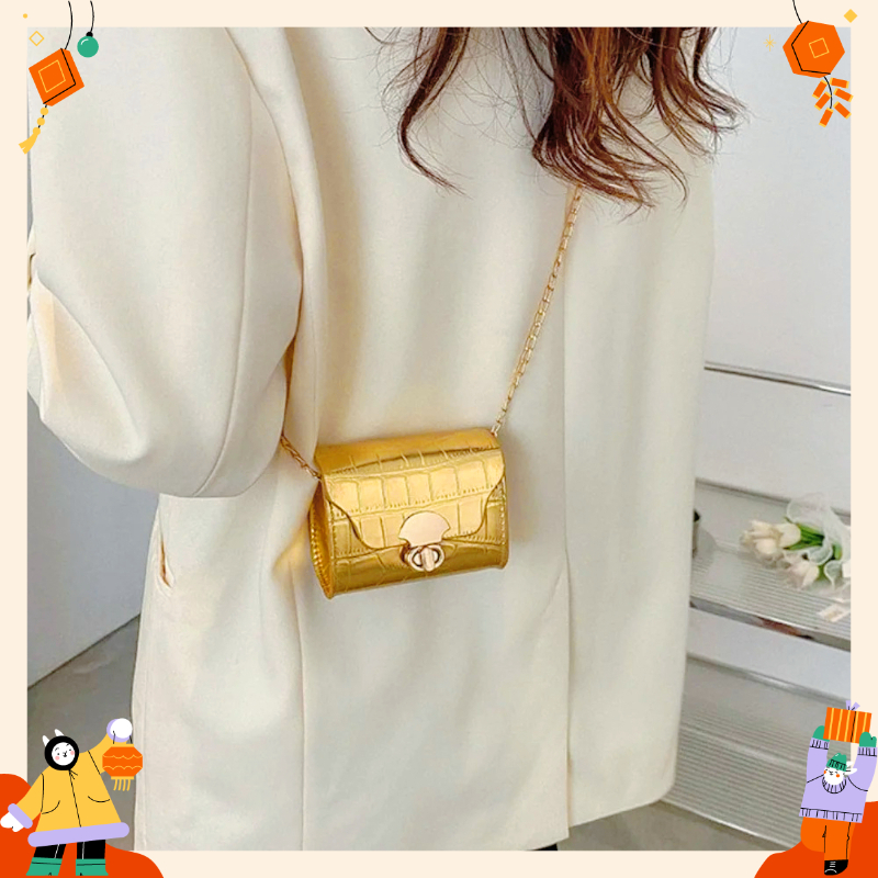Mini Çanta, Sarı ve Altın Reng - Women Bags Gold incelemesi ve fiyatı