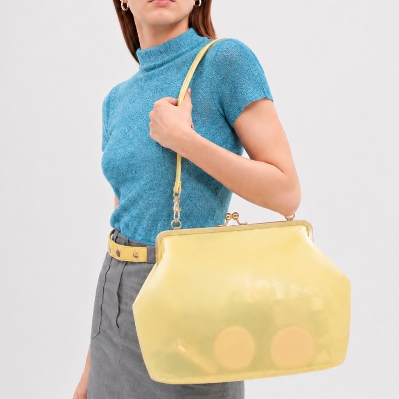 Şeffaf PVC Su Geçirmez Jöle Ça - Hobo Bag Slouchy incelemesi ve fiyatı