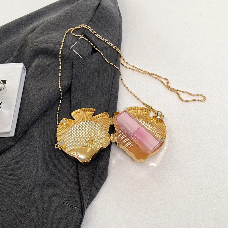 Sevimli Küçük Balık Şekli Meta - Women Bags Gold incelemesi ve fiyatı