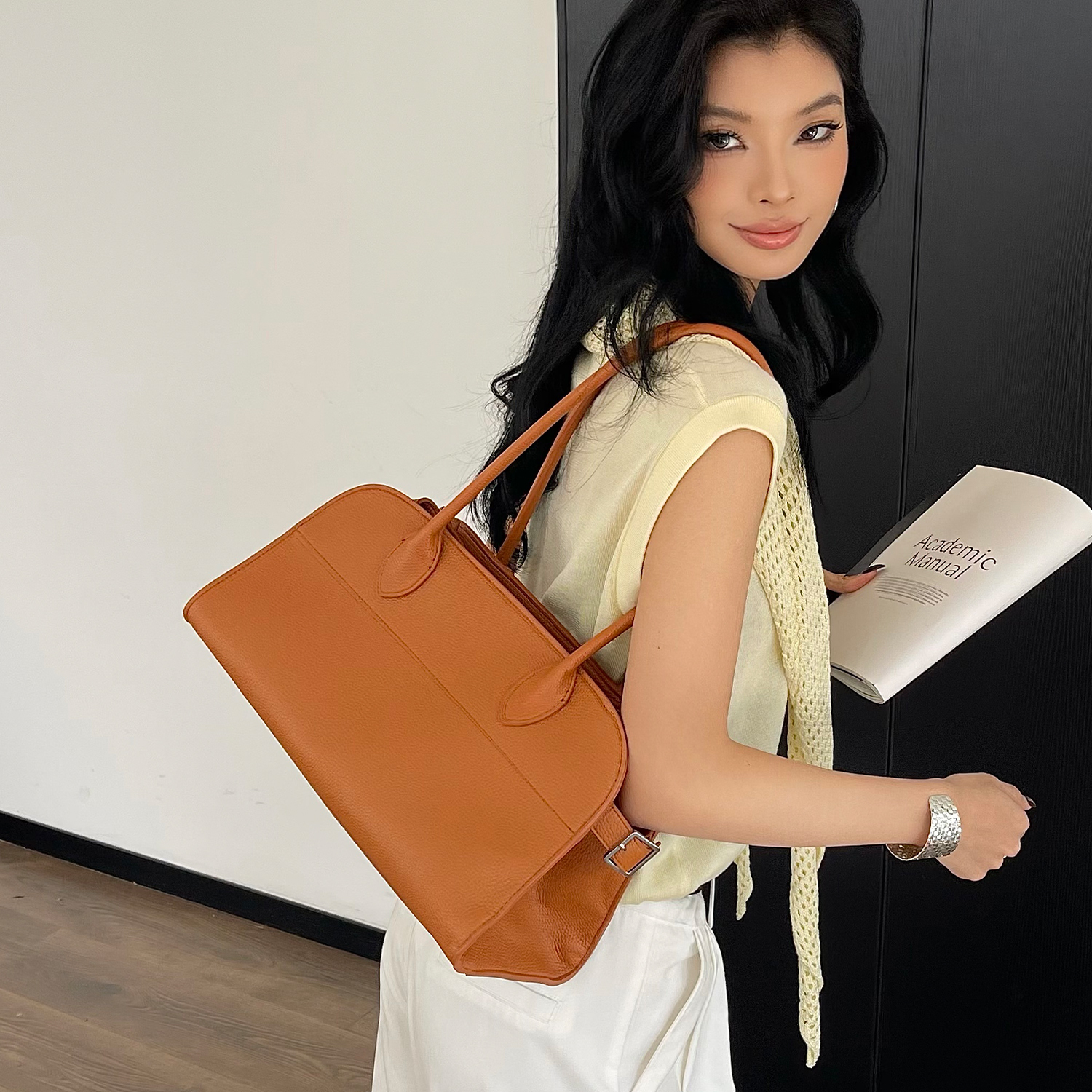 Litchi Tahıl Doku Tote Çanta K - Women'S Work Bags Designer incelemesi ve fiyatı